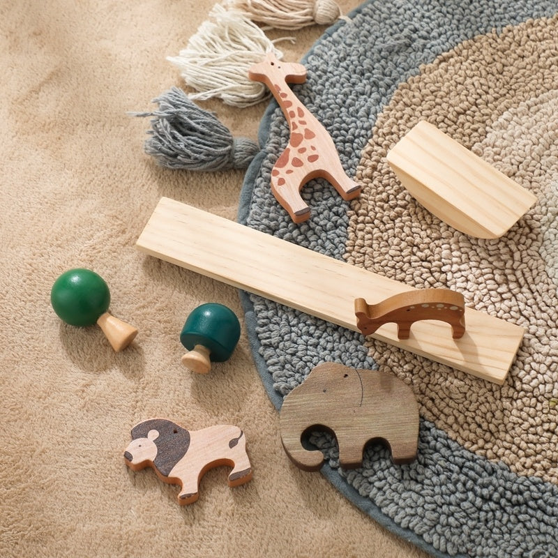 Educational Safari Stacking Wooden Toys