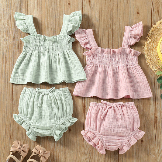 Baby Girls 2 Piece Ruffle Outfit