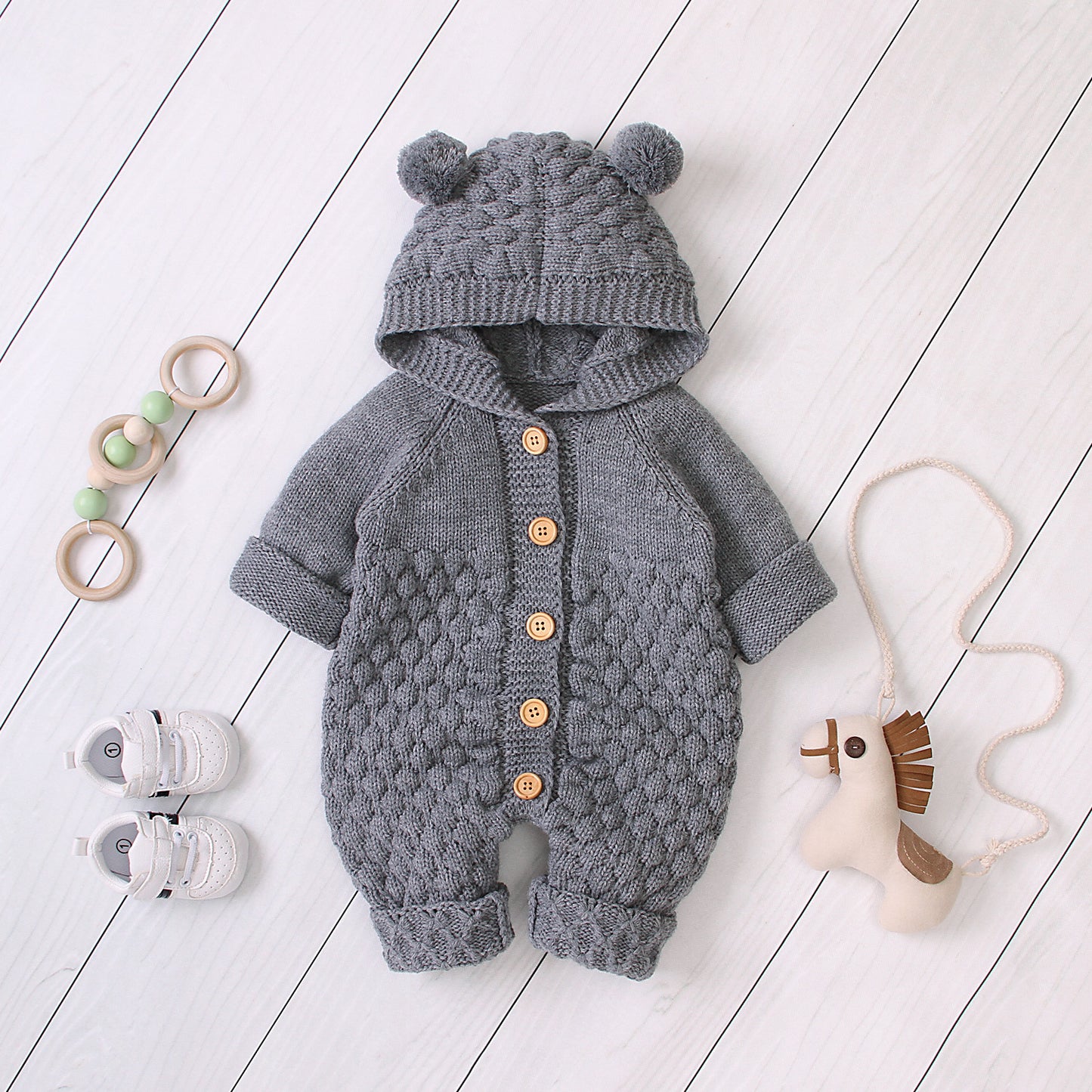 Baby Bear Knitted Jumpsuit