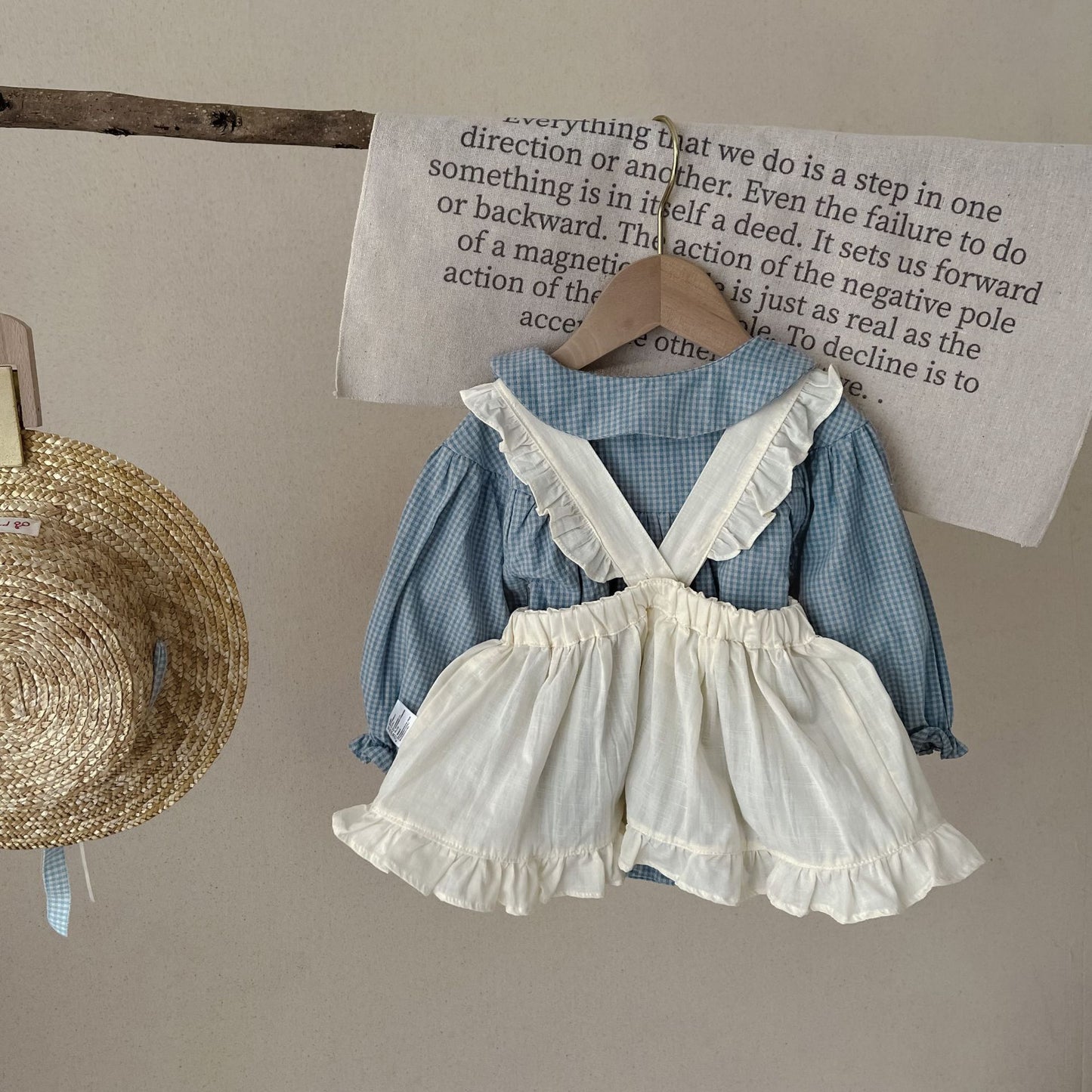 Adorable Infant Romper - Plaid with Ruffles