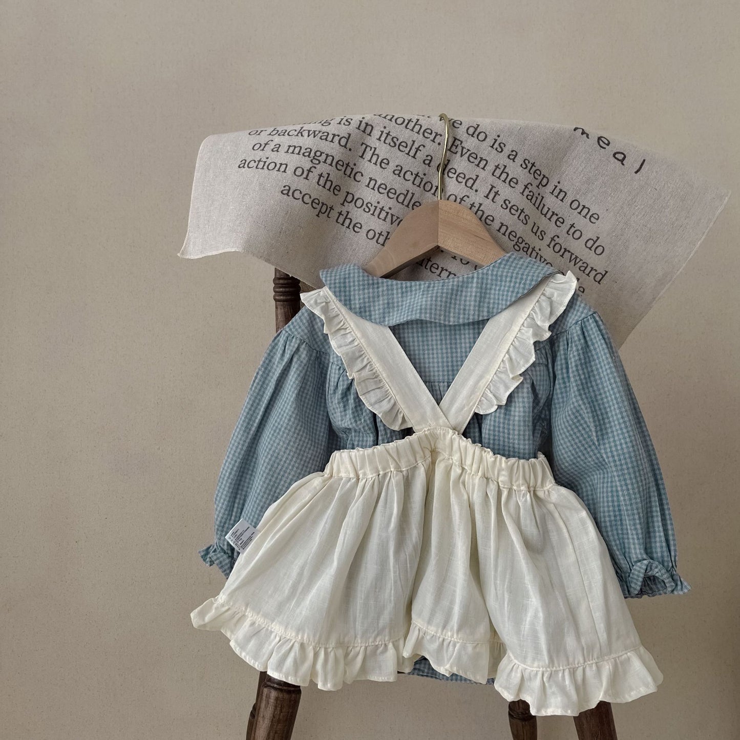 Adorable Infant Romper - Plaid with Ruffles