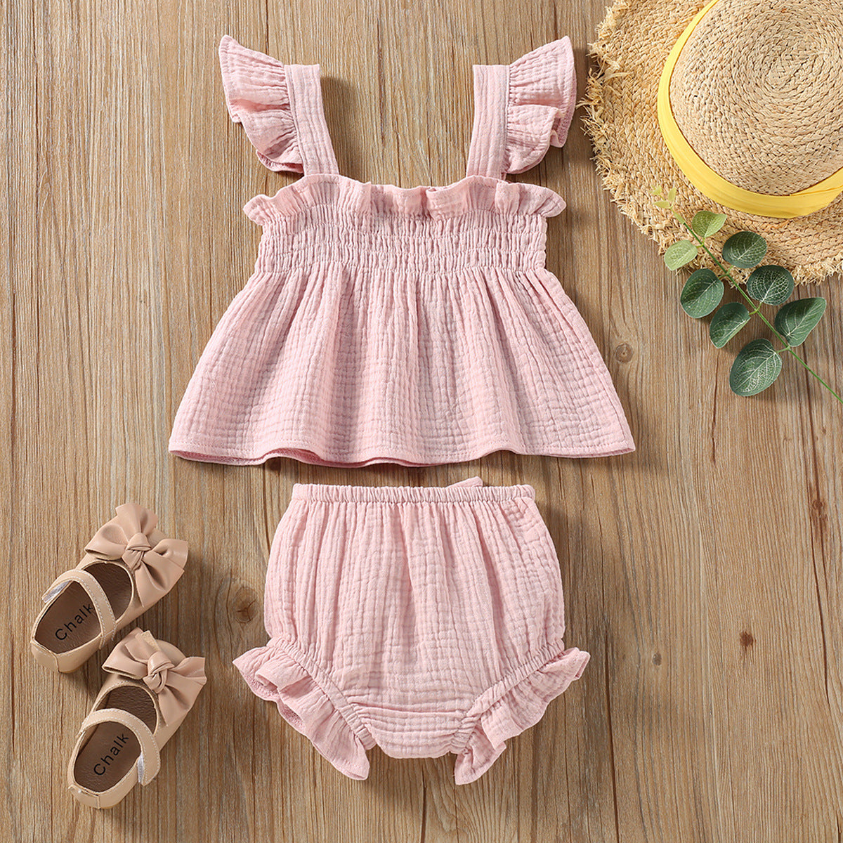 Baby Girls 2 Piece Ruffle Outfit