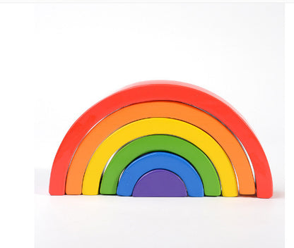 Wooden Rainbow Building Blocks