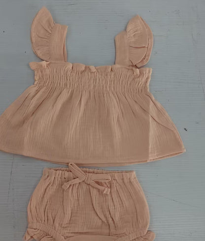 Baby Girls 2 Piece Ruffle Outfit