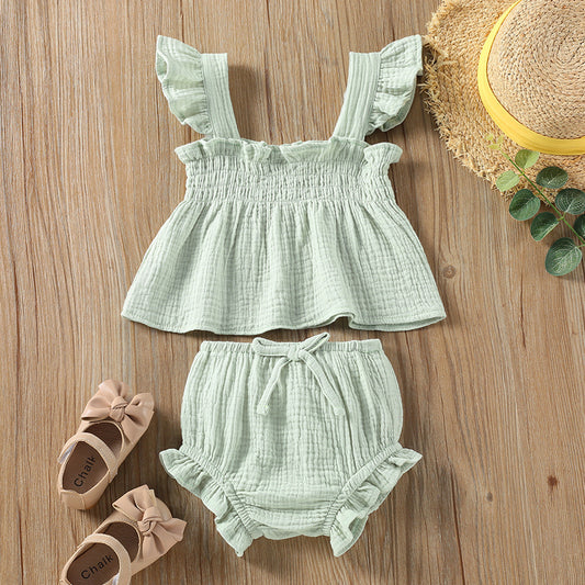 Baby Girls 2 Piece Ruffle Outfit