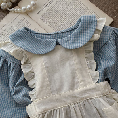 Adorable Infant Romper - Plaid with Ruffles