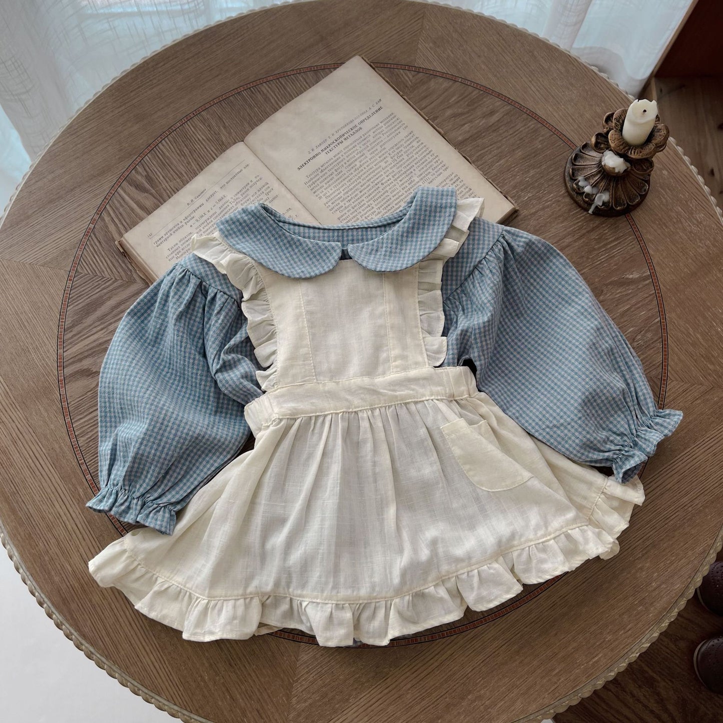 Adorable Infant Romper - Plaid with Ruffles