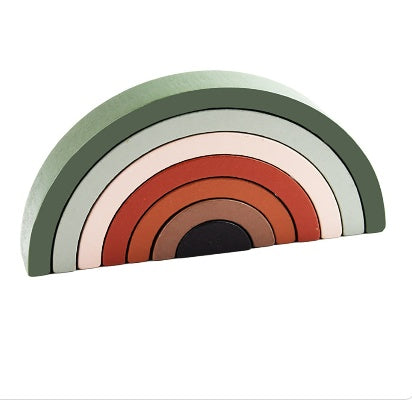 Wooden Rainbow Building Blocks